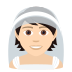 👰🏻 person with veil: light skin tone display on JoyPixels